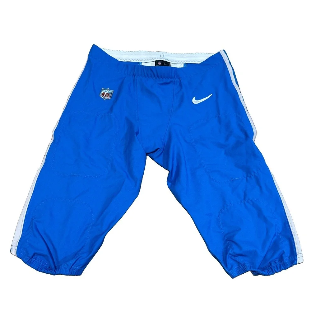 2023 Detroit Lions NFL Game Issued Worn Blue Pants Nike DRI-FIT Size 38